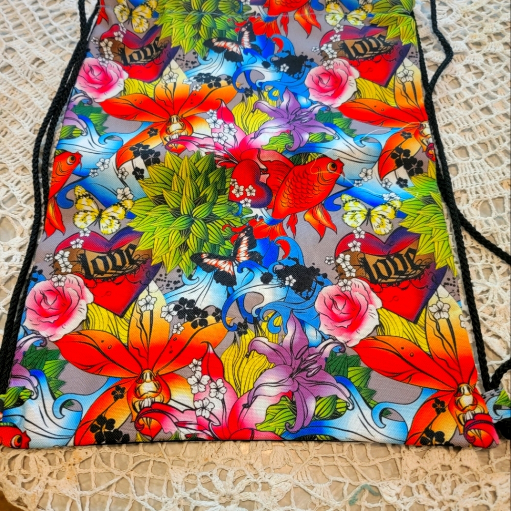 Ed Hardy backpack draw string bag